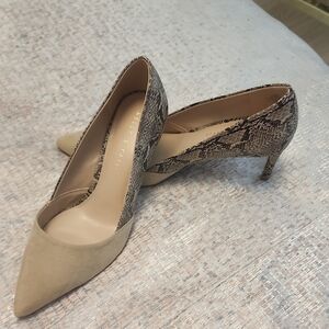 Kelly & Katie Tan and Brown Pointed Toe Heels
